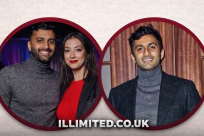 Amy Havel Patel with her husband, comedian Nimesh Patel