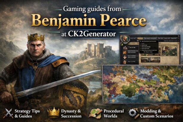 Gaming guides from Benjamin Pearce at CK2Generator explaining Crusader Kings II strategy mechanics