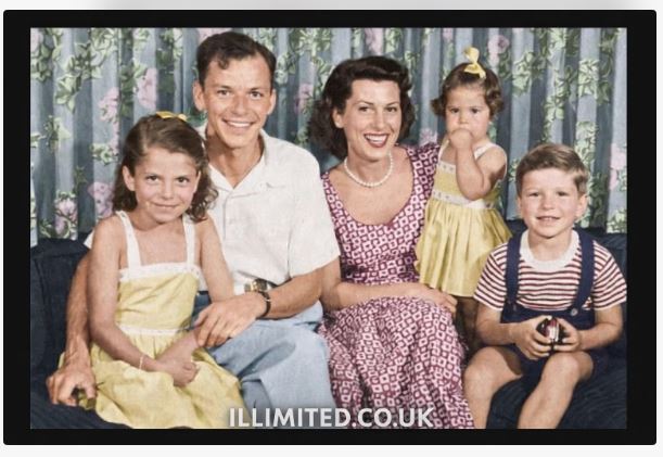 Frank Sinatra with family members