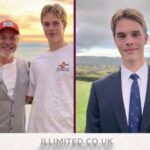 Jasper Breckenridge Johnson with his father Don Johnson at a basketball game