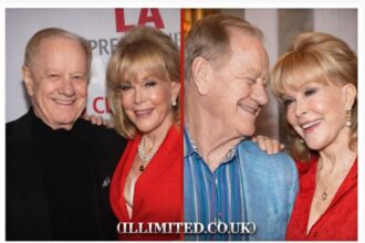 Jon Eicholtz with Barbara Eden at a public event